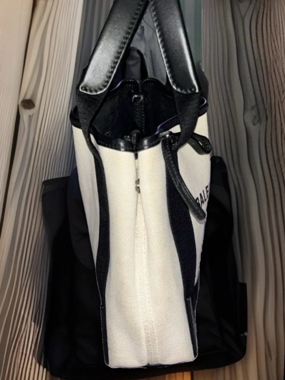 Balenciaga Extra Small Cabas Canvas Satchel with Pouch